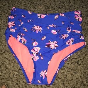 High waisted swim suit bottoms